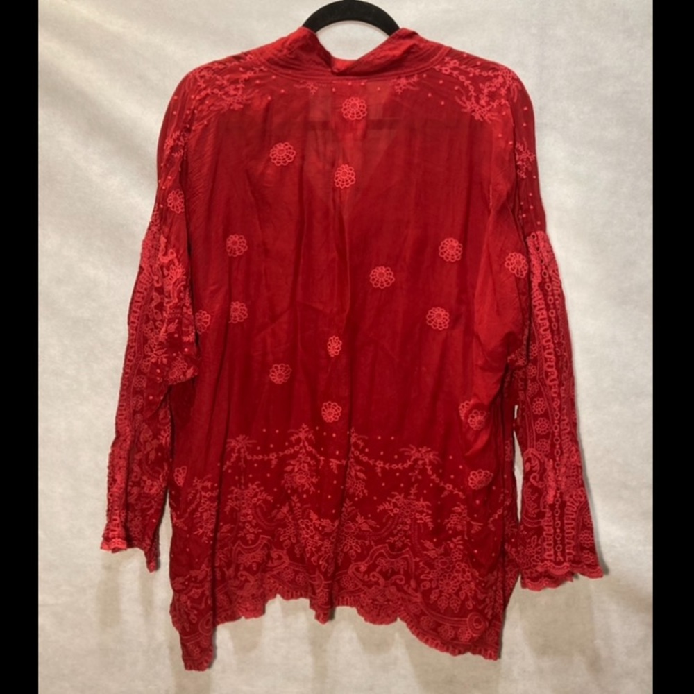 Johnny Was Antik Lace Flare Tunic Blouse - Picture 4 of 11